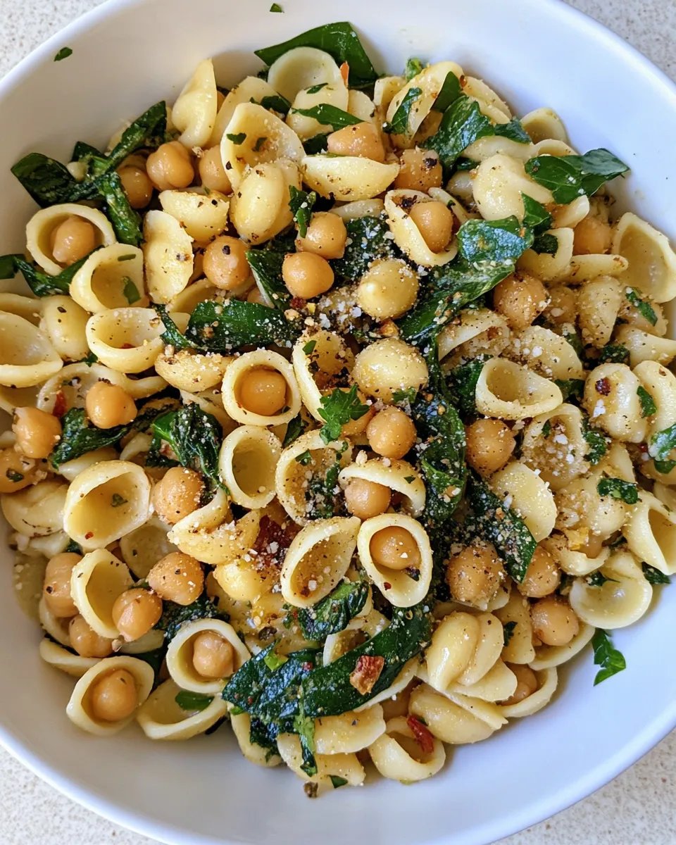 Delicious Orecchiette With Chickpeas And Zaatar shot
