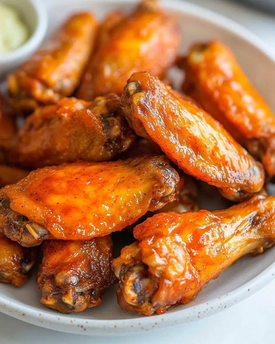 Delicious Oven Baked Chicken Wings shot
