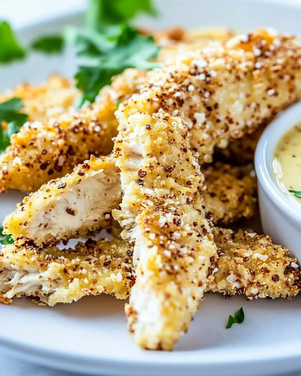 Easy Oven Baked Crispy Pretzel Coated Chicken Fingers recipe photo