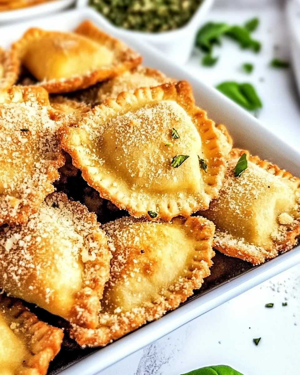 Delicious Oven Toasted Ravioli (Air Fryer or Oven) shot