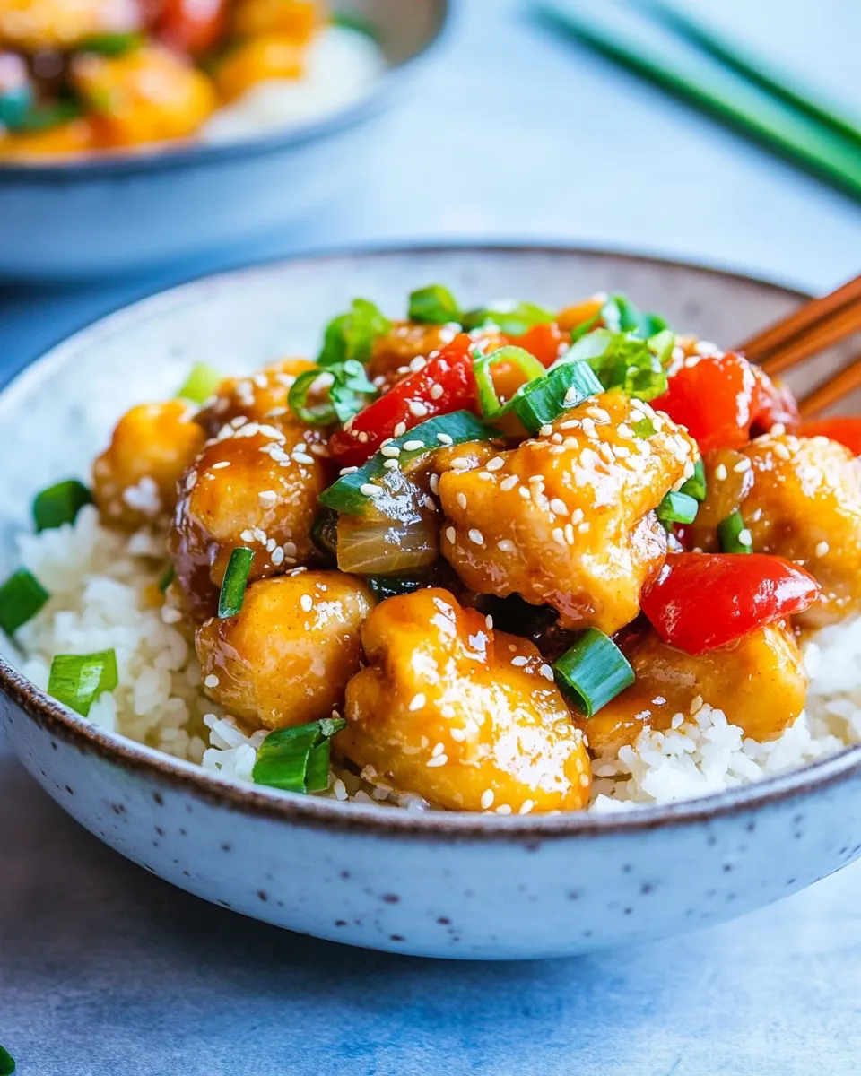 Homemade Paleo Gluten-Free Healthy Sweet-and-Sour Chicken photo