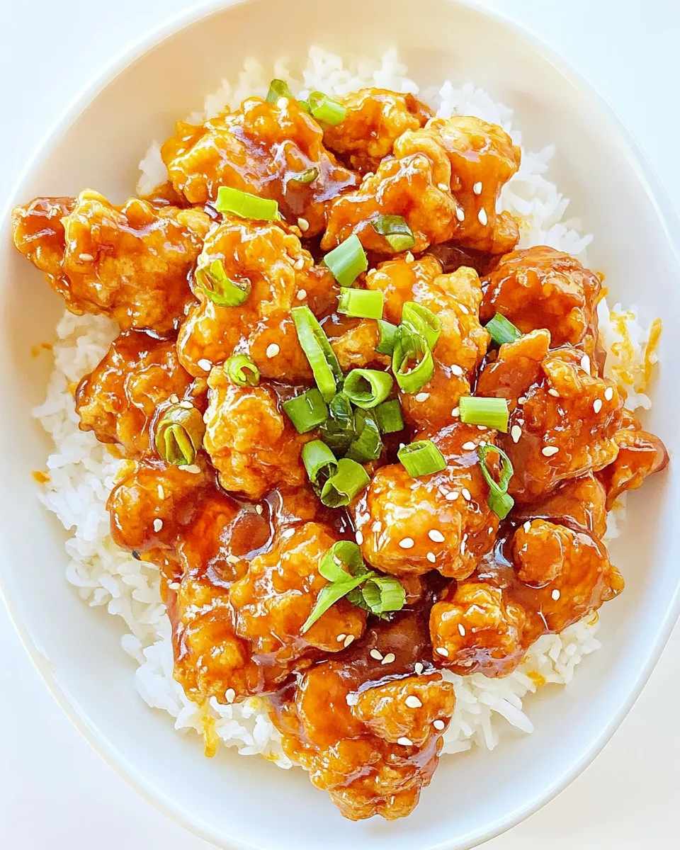 Delicious Panda Express Orange Chicken shot
