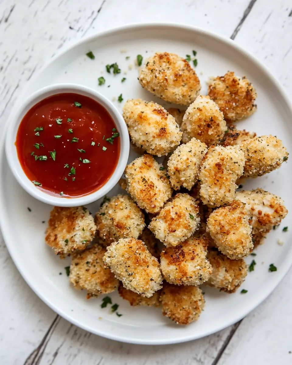 Easy Parmesan Baked Chicken Nuggets recipe photo