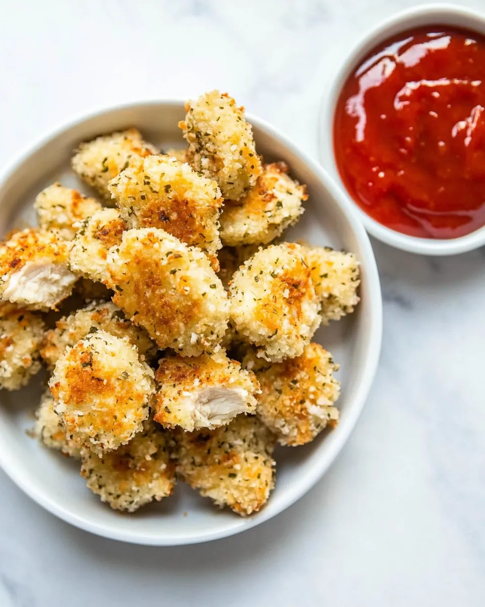 Delicious Parmesan Baked Chicken Nuggets shot