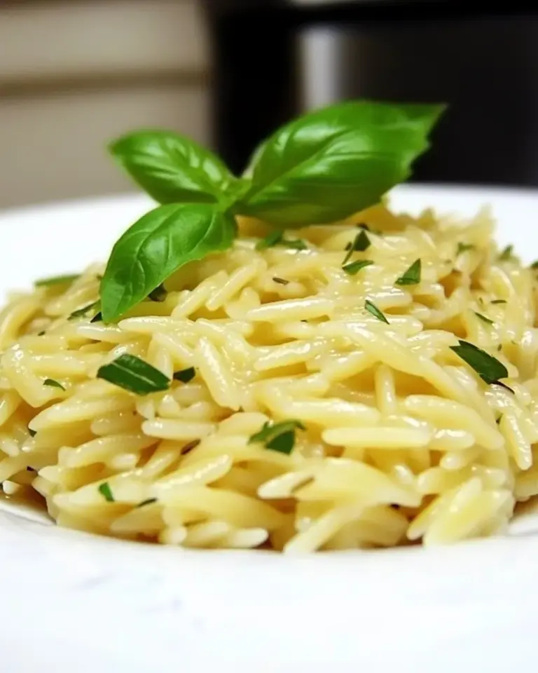 Easy Parmesan Basil Orzo photo