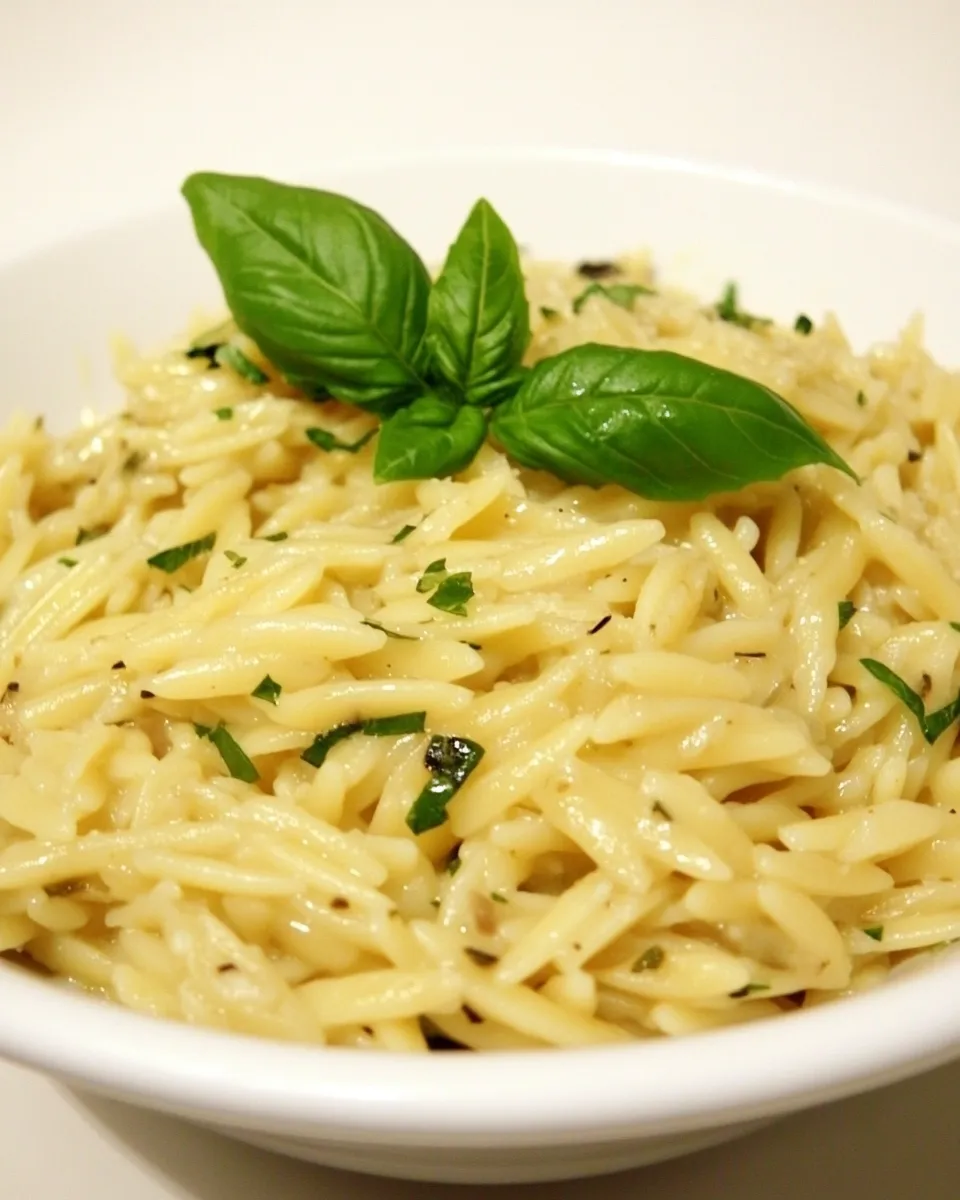 Homemade Parmesan Basil Orzo recipe photo