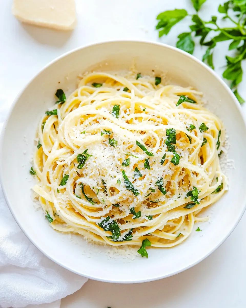 Quick Parmesan Garlic Linguine Pasta image