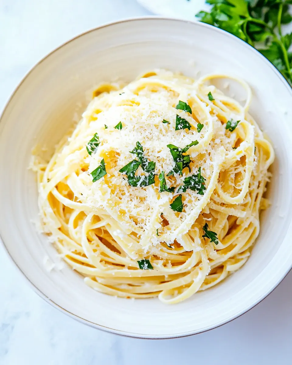 Classic Parmesan Garlic Linguine Pasta dish photo
