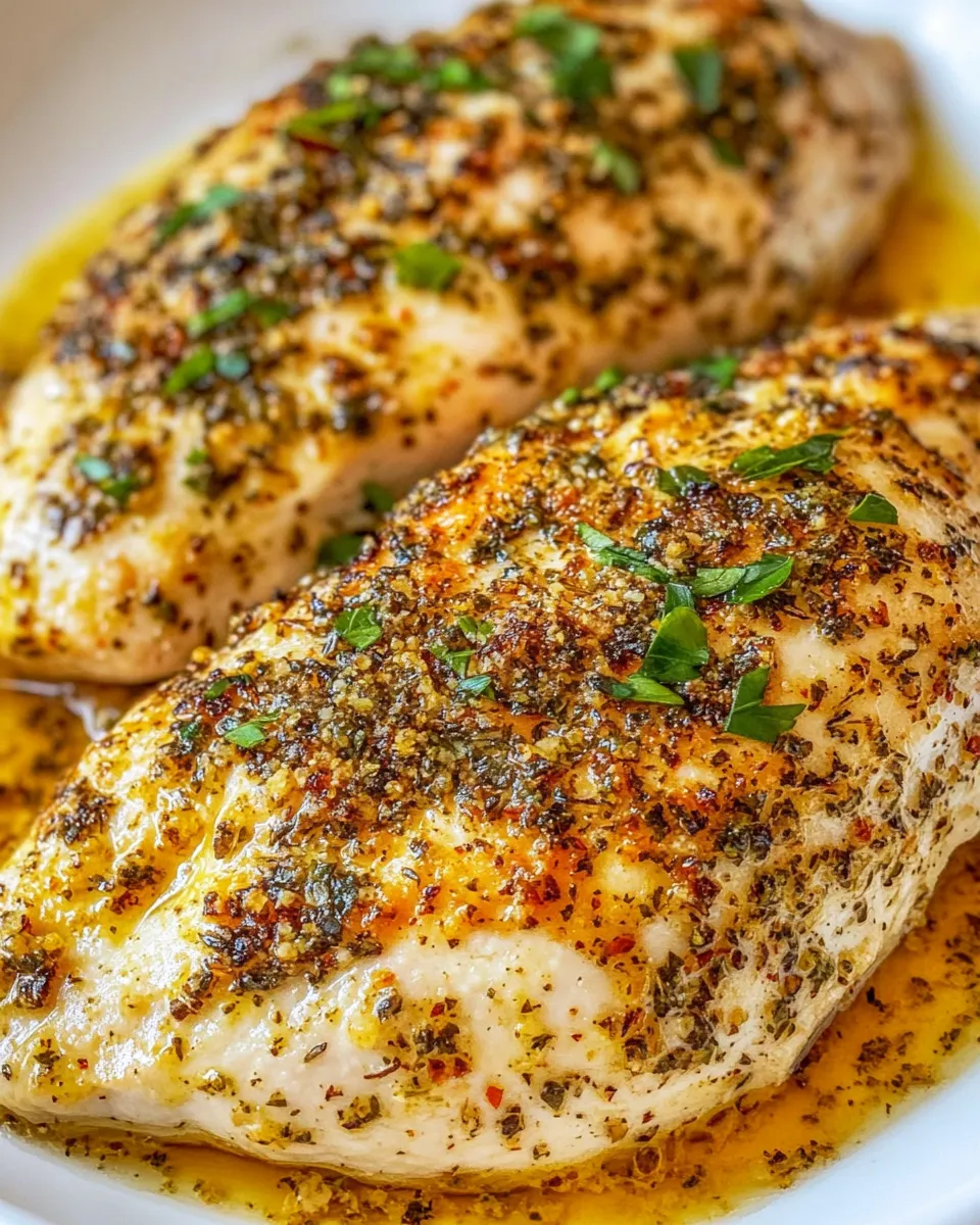 Delicious Parmesan Herb Chicken food shot