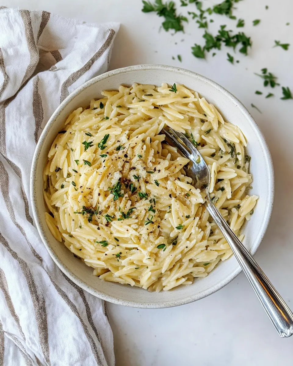 Quick Parmesan Herb Orzo. image