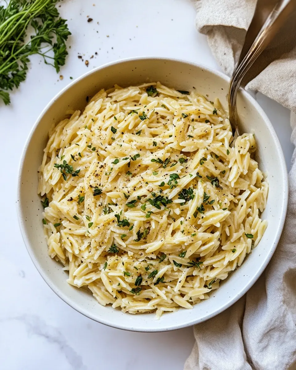 Homemade Parmesan Herb Orzo. picture