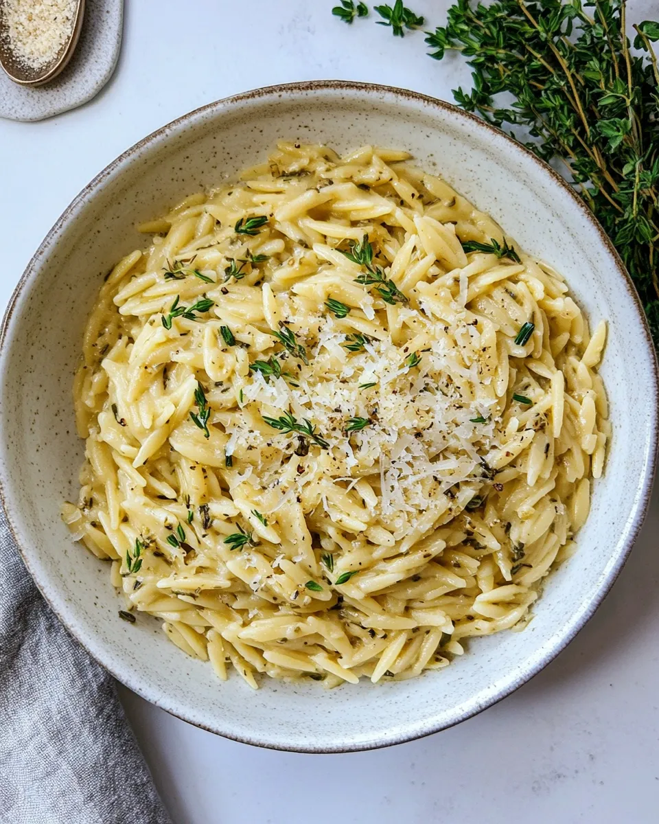 Perfect Parmesan Herb Orzo. dish image