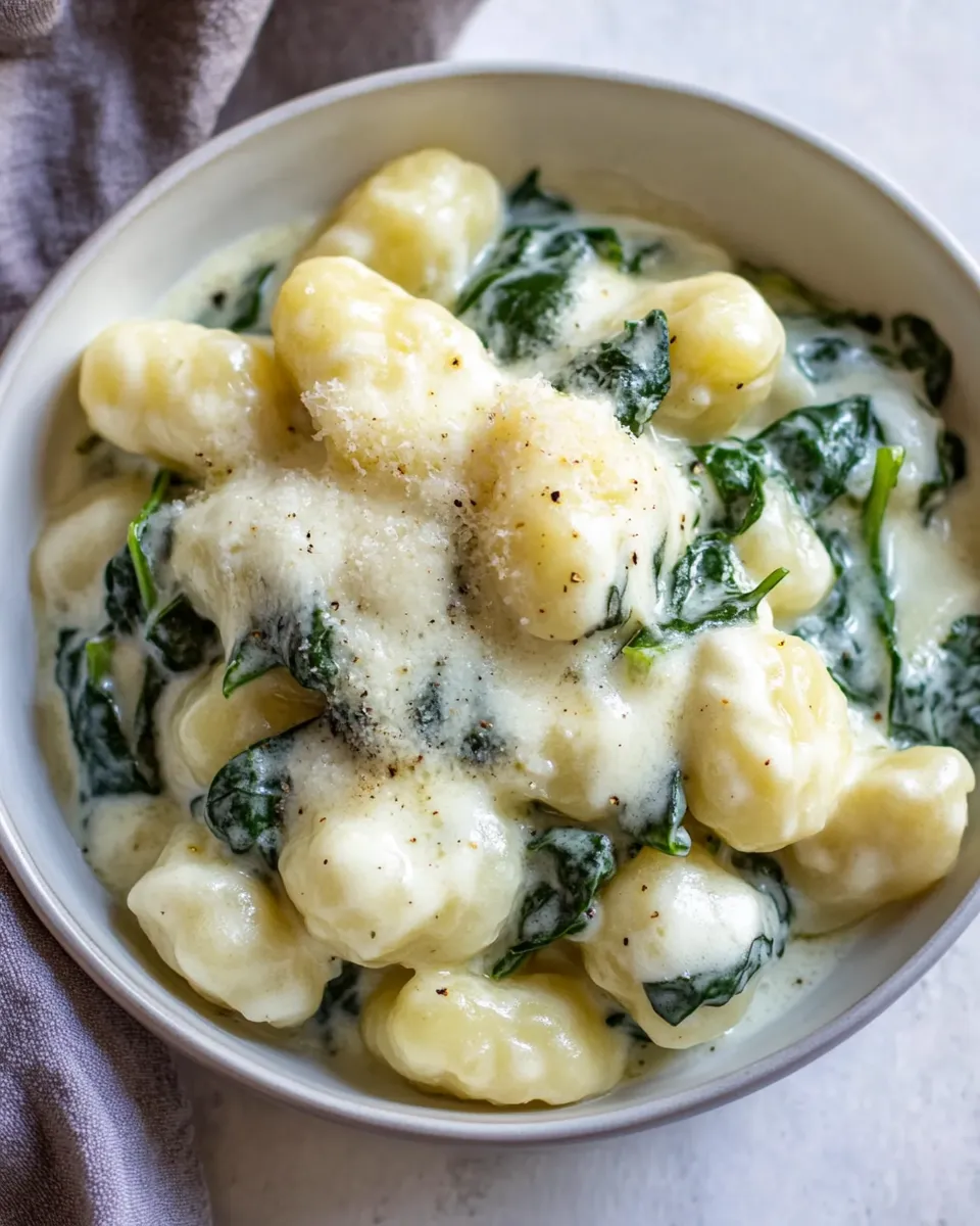 Delicious Parmesan Spinach Gnocchi shot