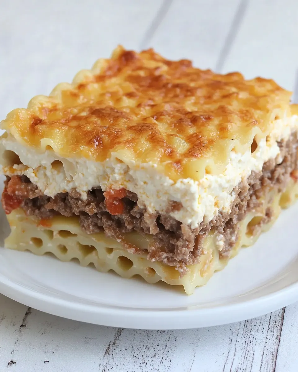 Easy Pastitsio (Greek Lasagna) food shot