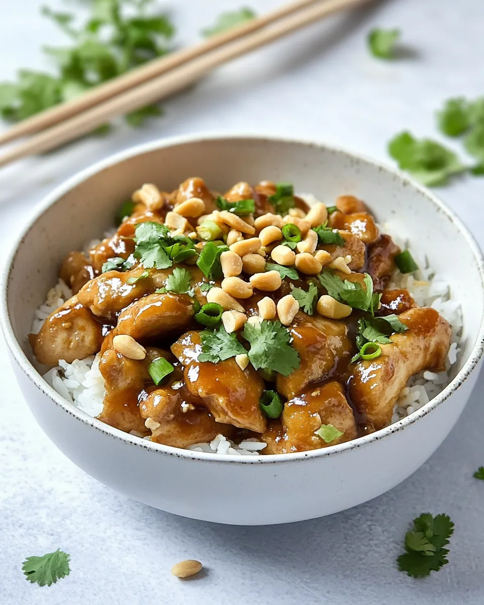 Delicious Peanut Chicken Recipe shot