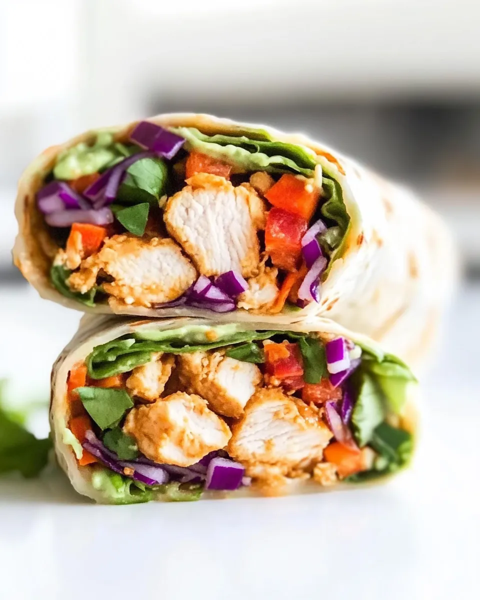 Homemade Peanut Chicken Wraps photo