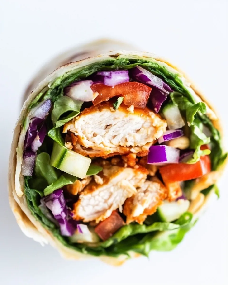 Delicious Peanut Chicken Wraps shot