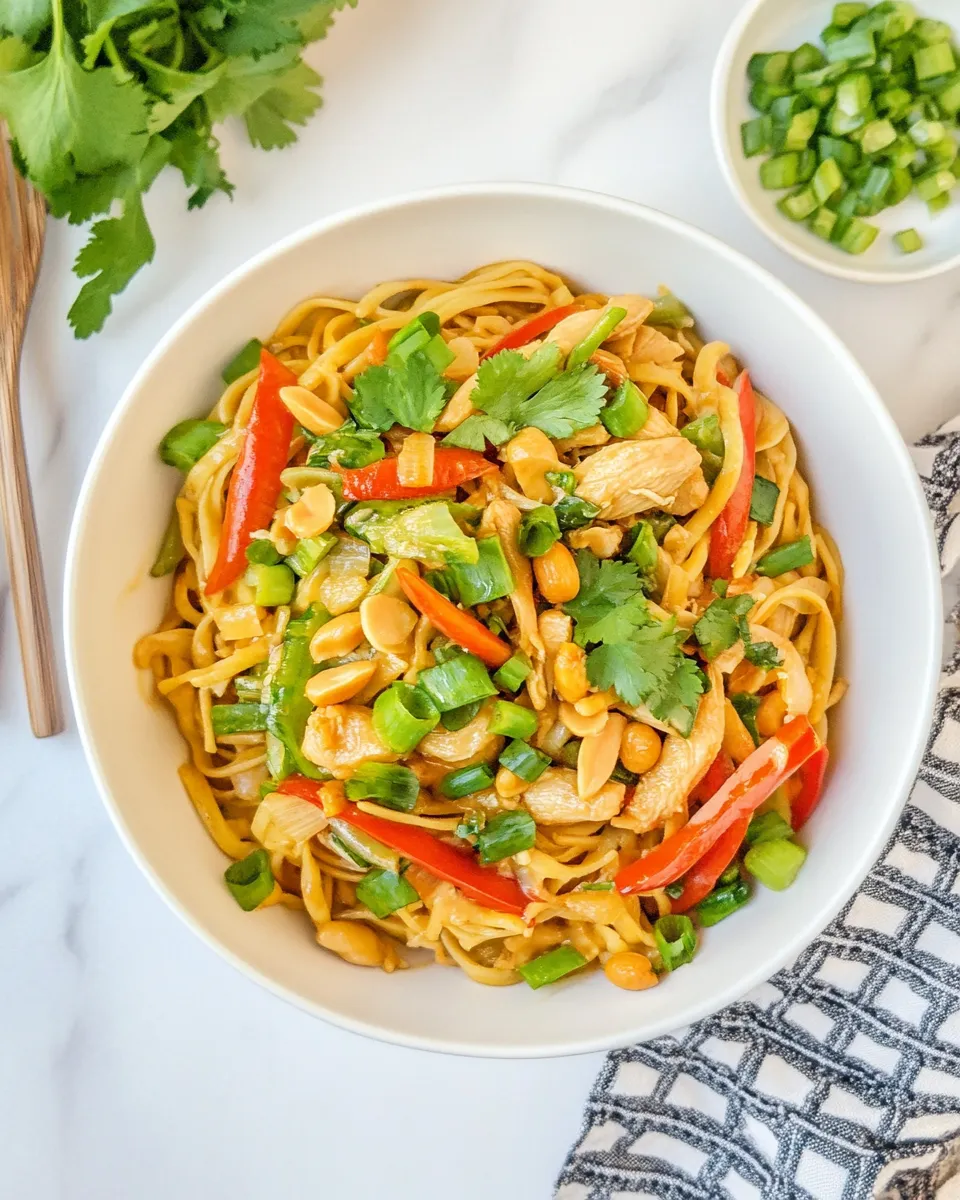 Classic Peanut Chicken and Noodles dish photo