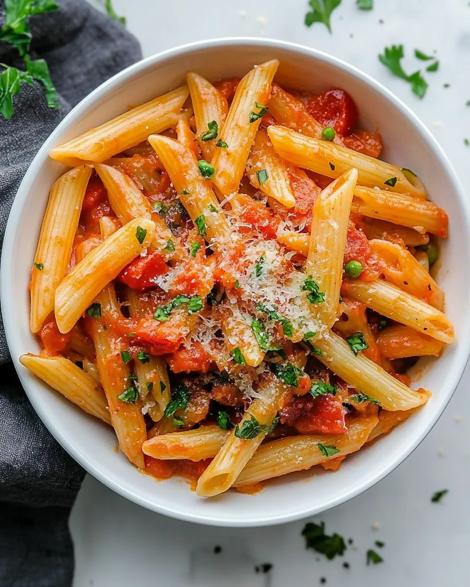 Easy Penne Arrabbiata recipe photo