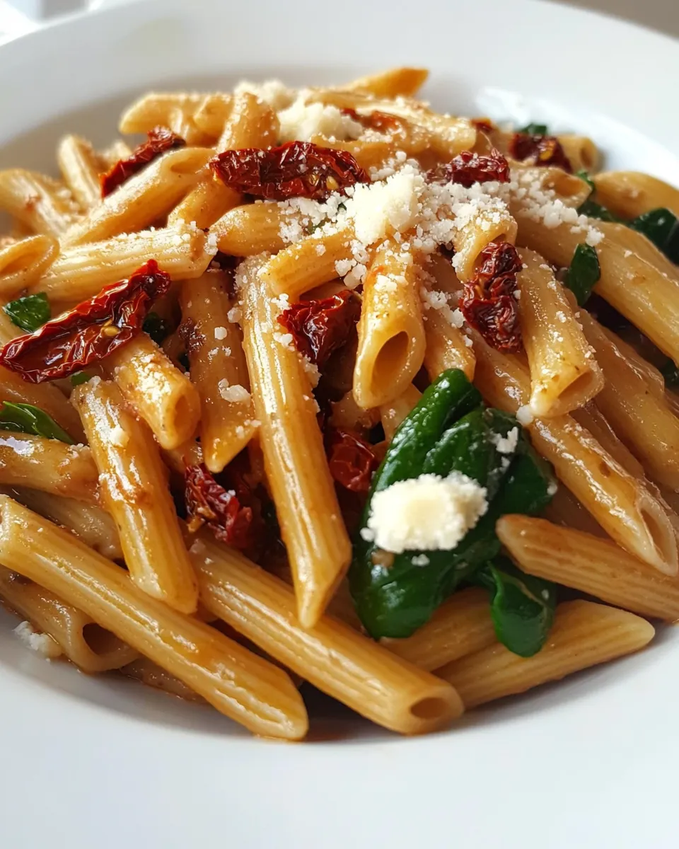 Quick Penne Mediterranean with Sun-dried Tomatoes recipe photo