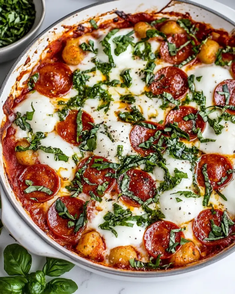 Homemade Pepperoni Pizza Gnocchi Bake photo
