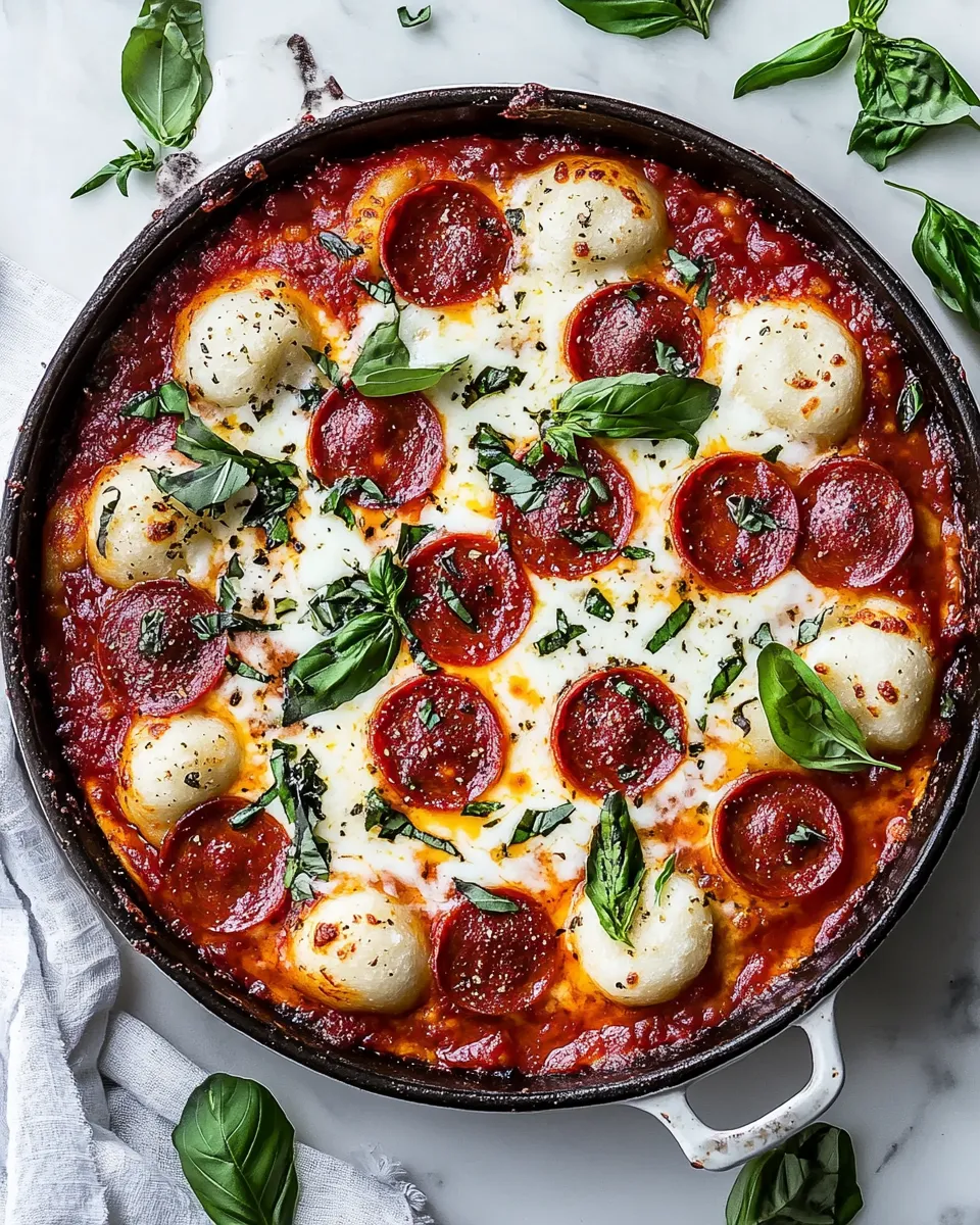 Easy Pepperoni Pizza Gnocchi Bake recipe photo