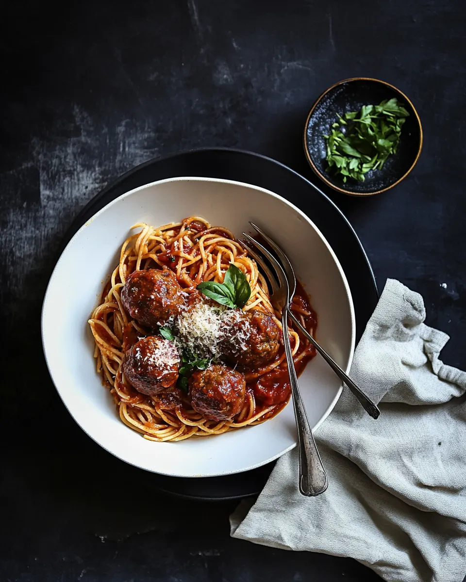Classic Perfect Spaghetti & meatballs image