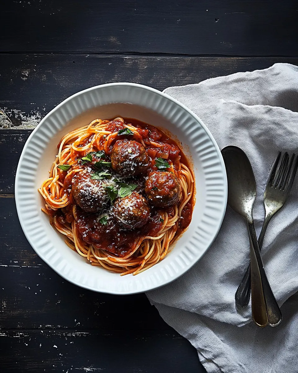 Delicious Perfect Spaghetti & meatballs shot