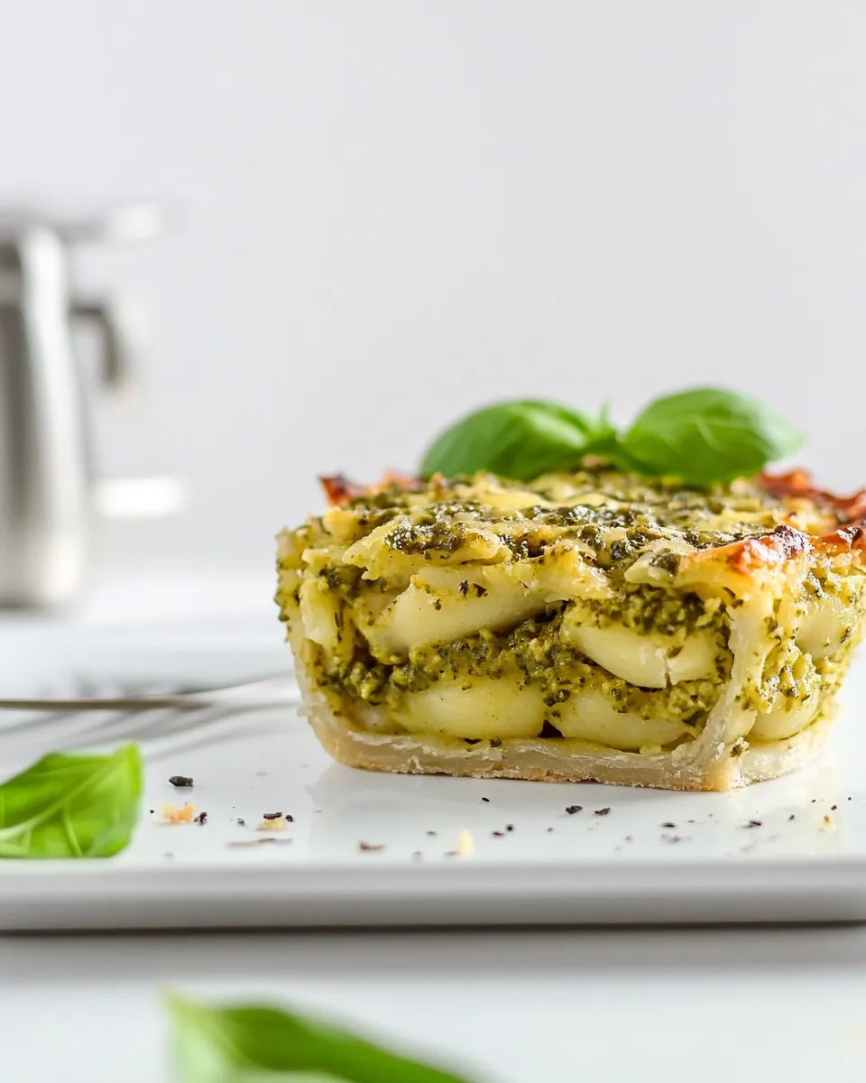 Ultimate Pesto Bucatini Pie. dish image