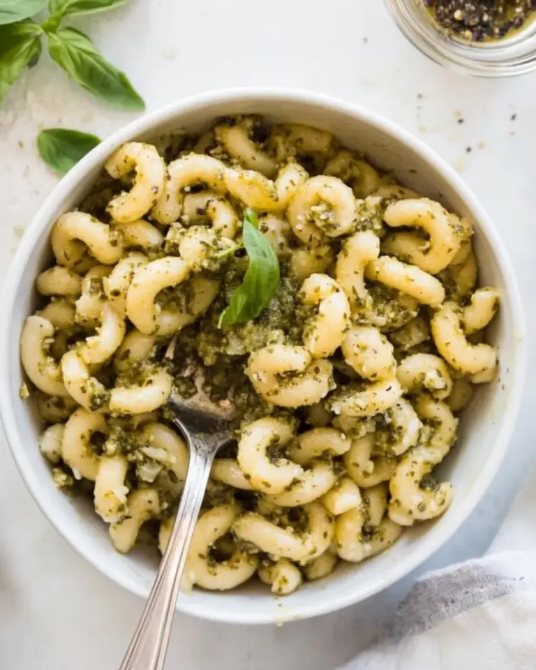 Homemade Pesto Cavatappi photo