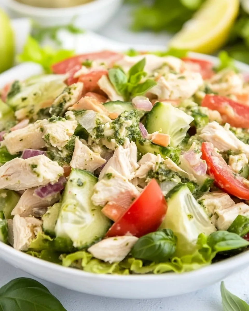 Delicious Pesto Chicken Salad dish photo
