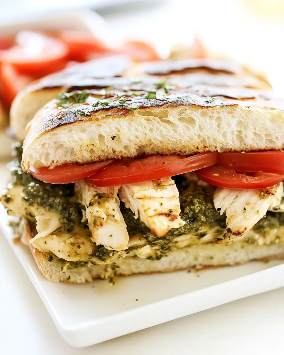 Classic Pesto Chicken Sandwich on Sourdough image