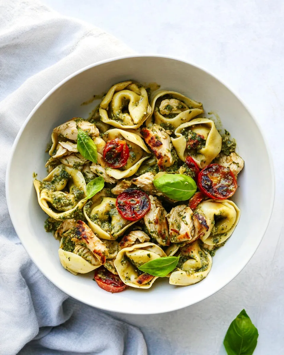 Homemade Pesto Chicken Tortellini recipe photo
