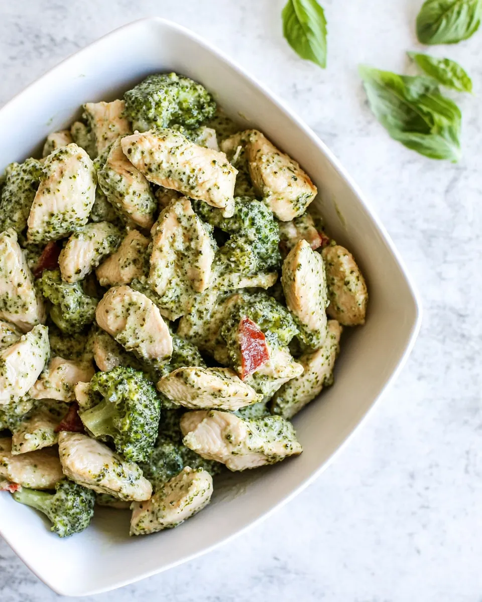Easy Pesto Chicken and Broccoli (Paleo, Keto) image