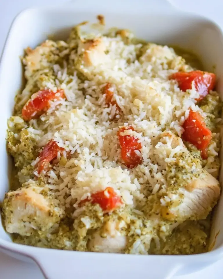 Homemade Pesto Chicken and Rice Casserole photo