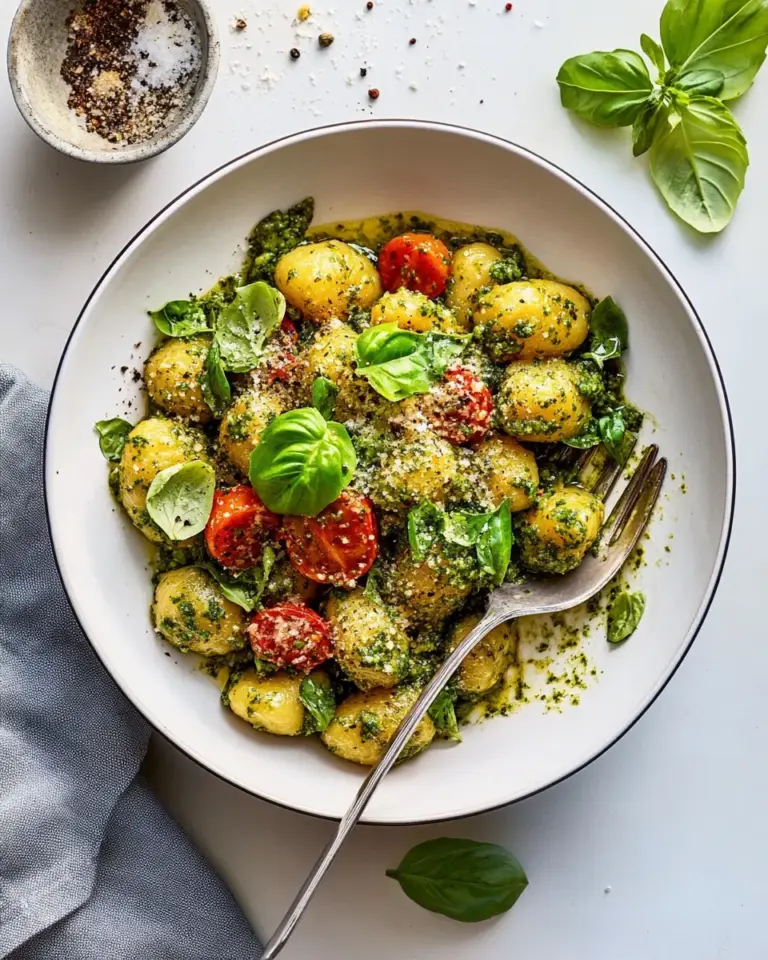 Homemade Pesto Gnocchi photo