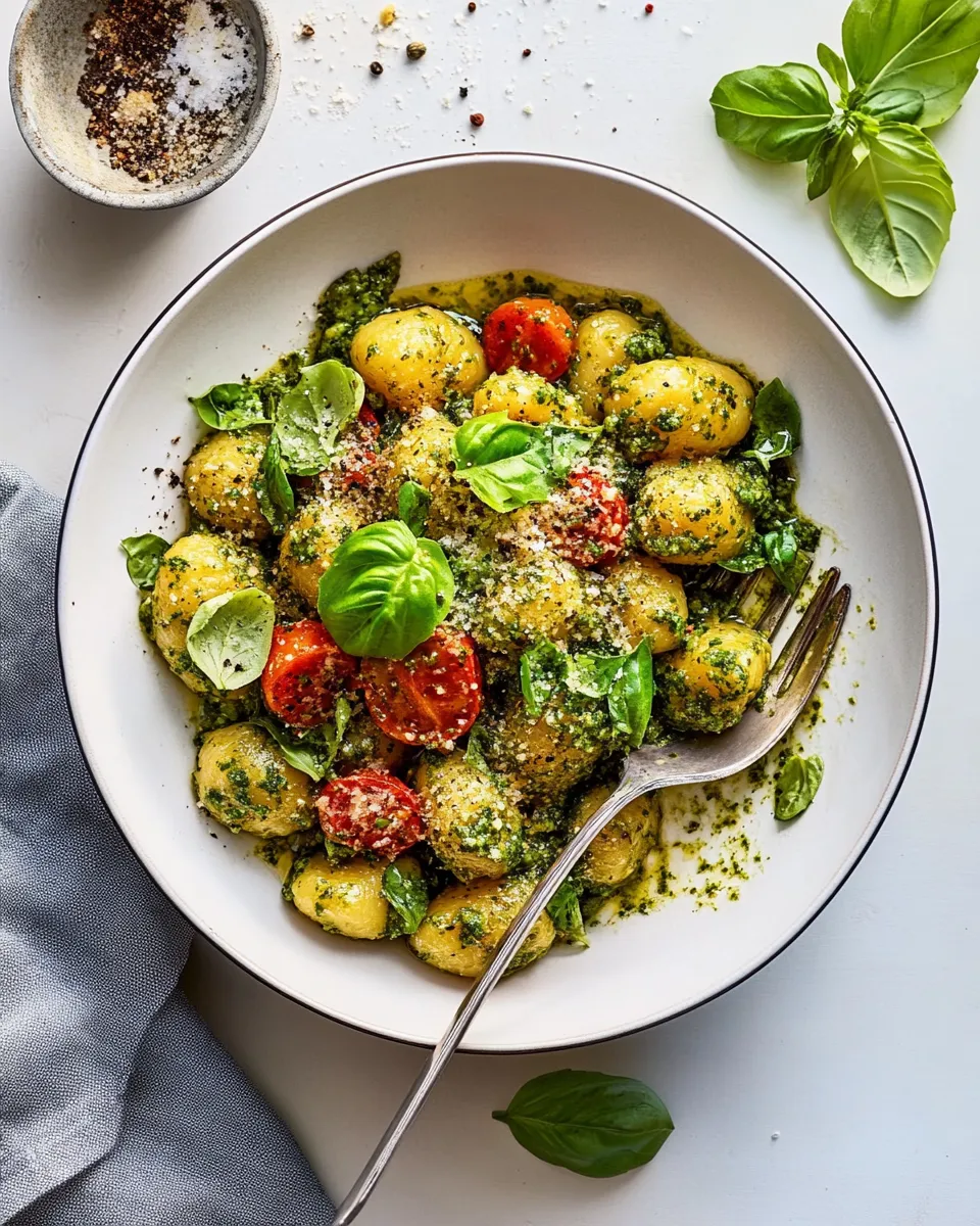 Homemade Pesto Gnocchi photo
