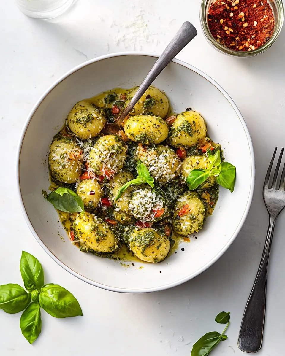 Quick Pesto Gnocchi recipe photo