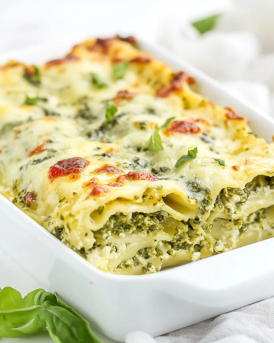 Delicious Pesto Lasagna Rolls image