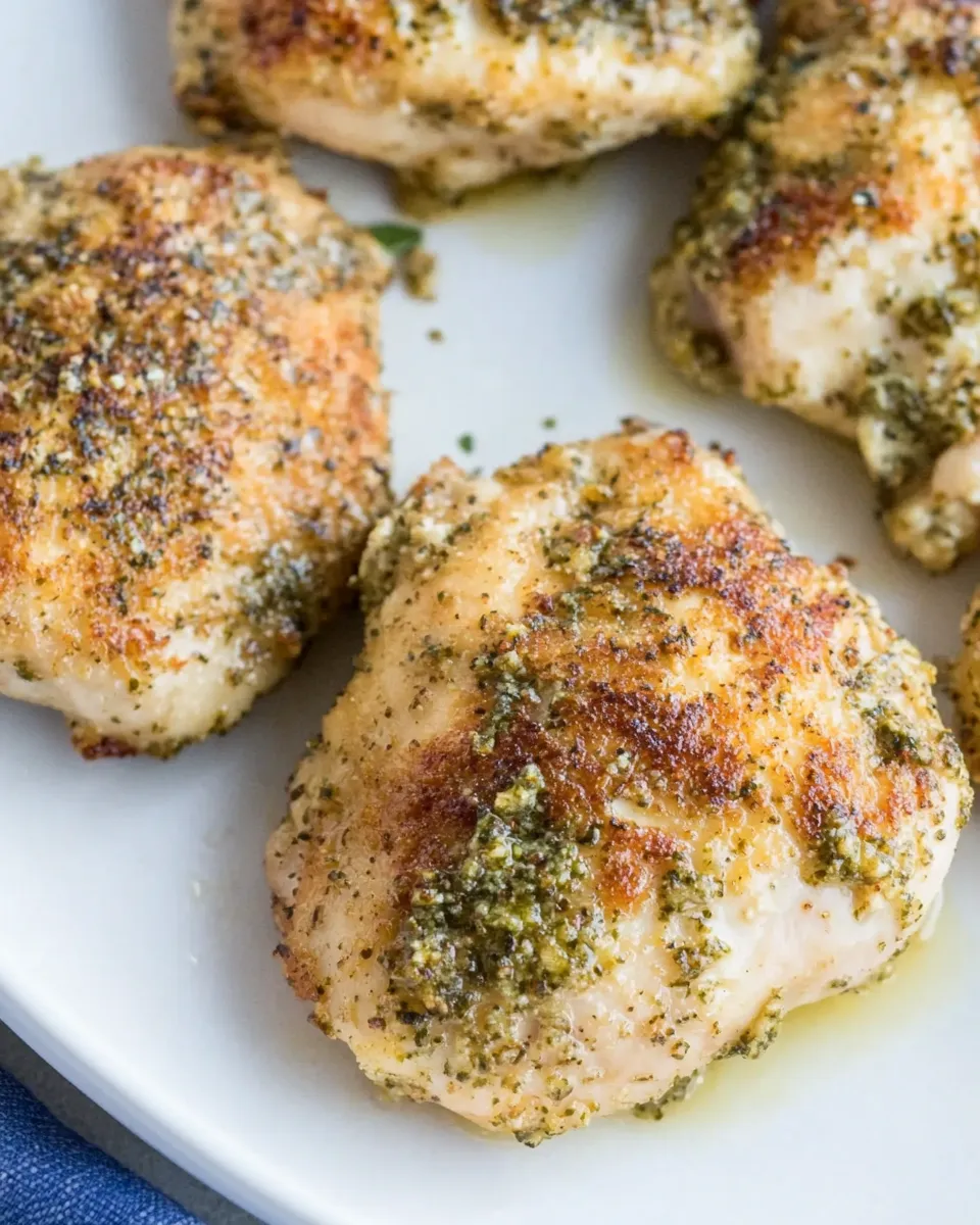 Savory Pesto Pan-Fried Chicken recipe photo