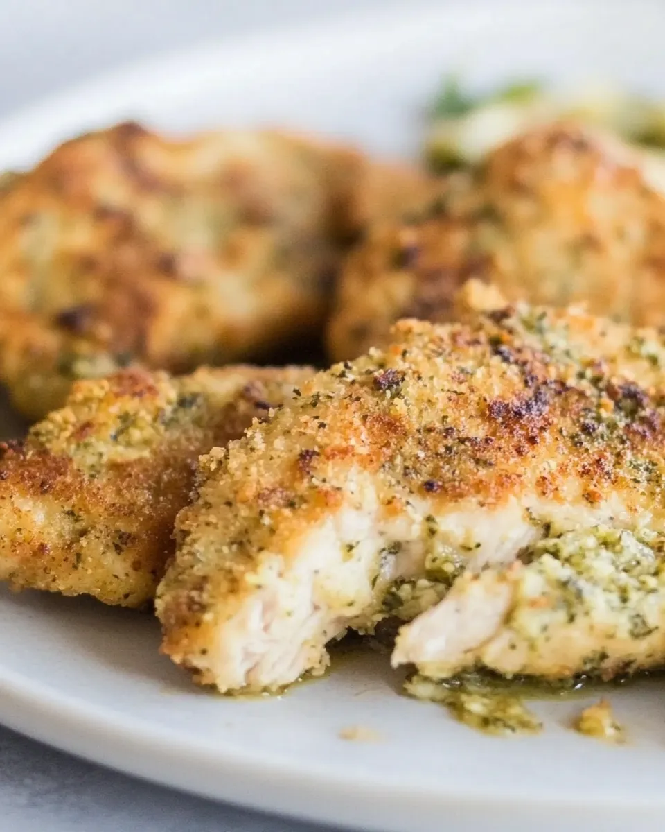Quick Pesto Pan-Fried Chicken shot