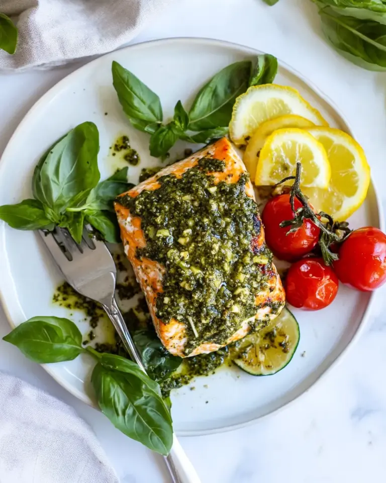Homemade Pesto Salmon recipe photo