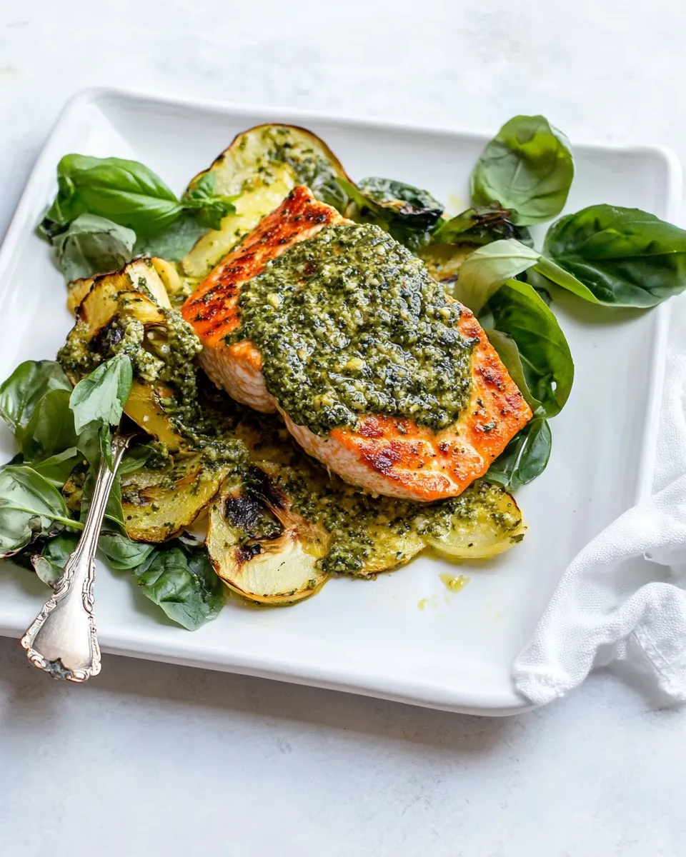 Classic Pesto Salmon dish photo
