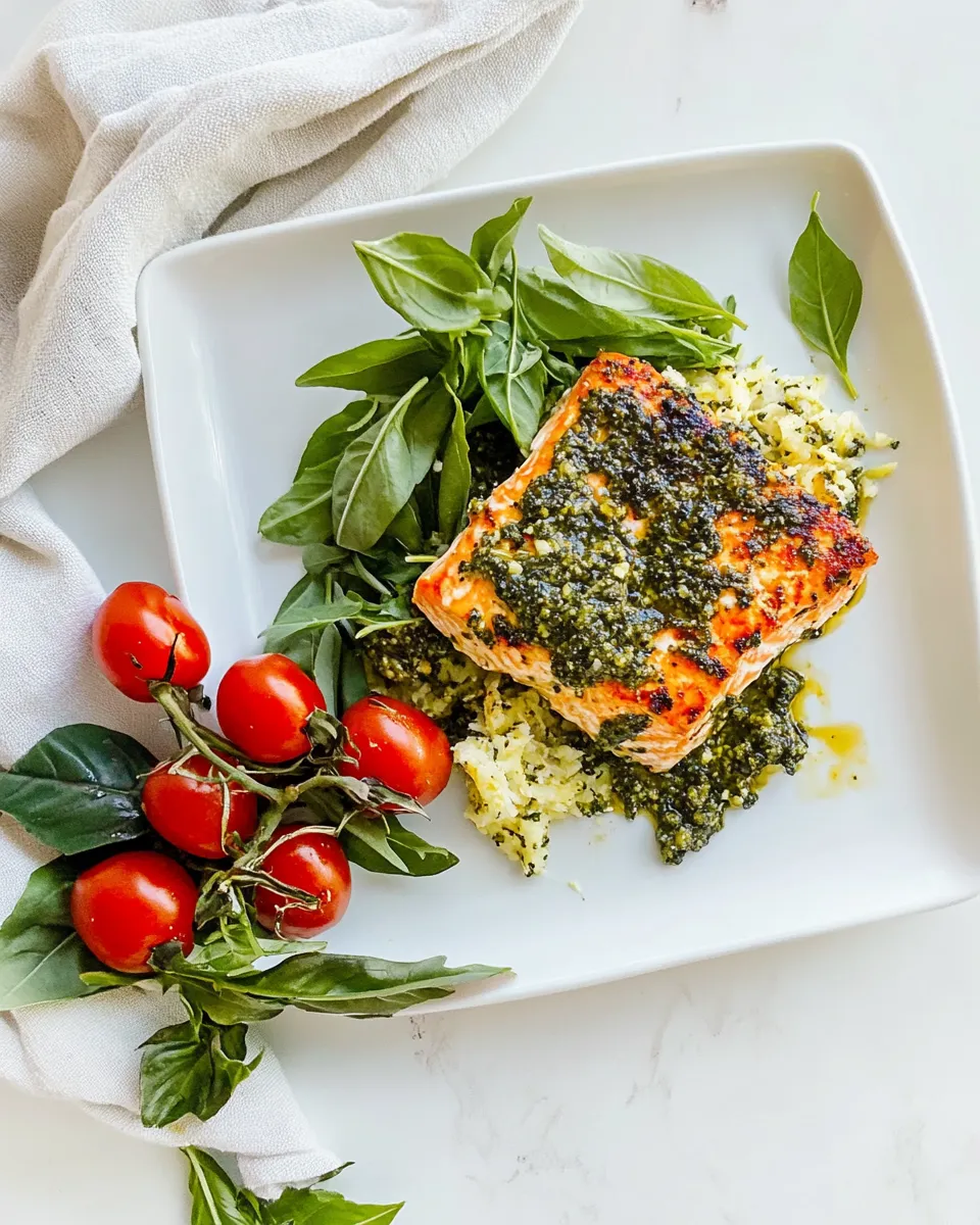 Delicious Pesto Salmon image