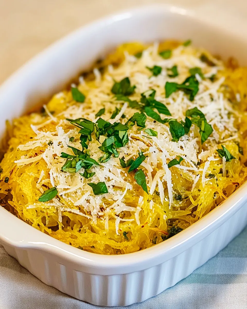 Delicious Pesto Spaghetti Squash shot