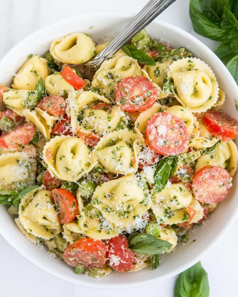Delicious Pesto Tortellini Salad image