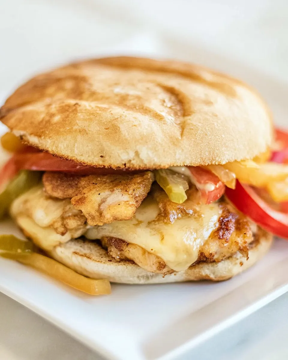 Easy Philly Cheese & Chicken Sandwich recipe photo