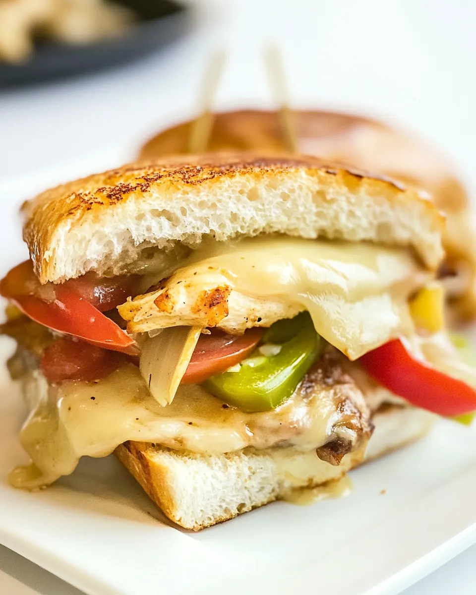 Delicious Philly Cheese & Chicken Sandwich shot