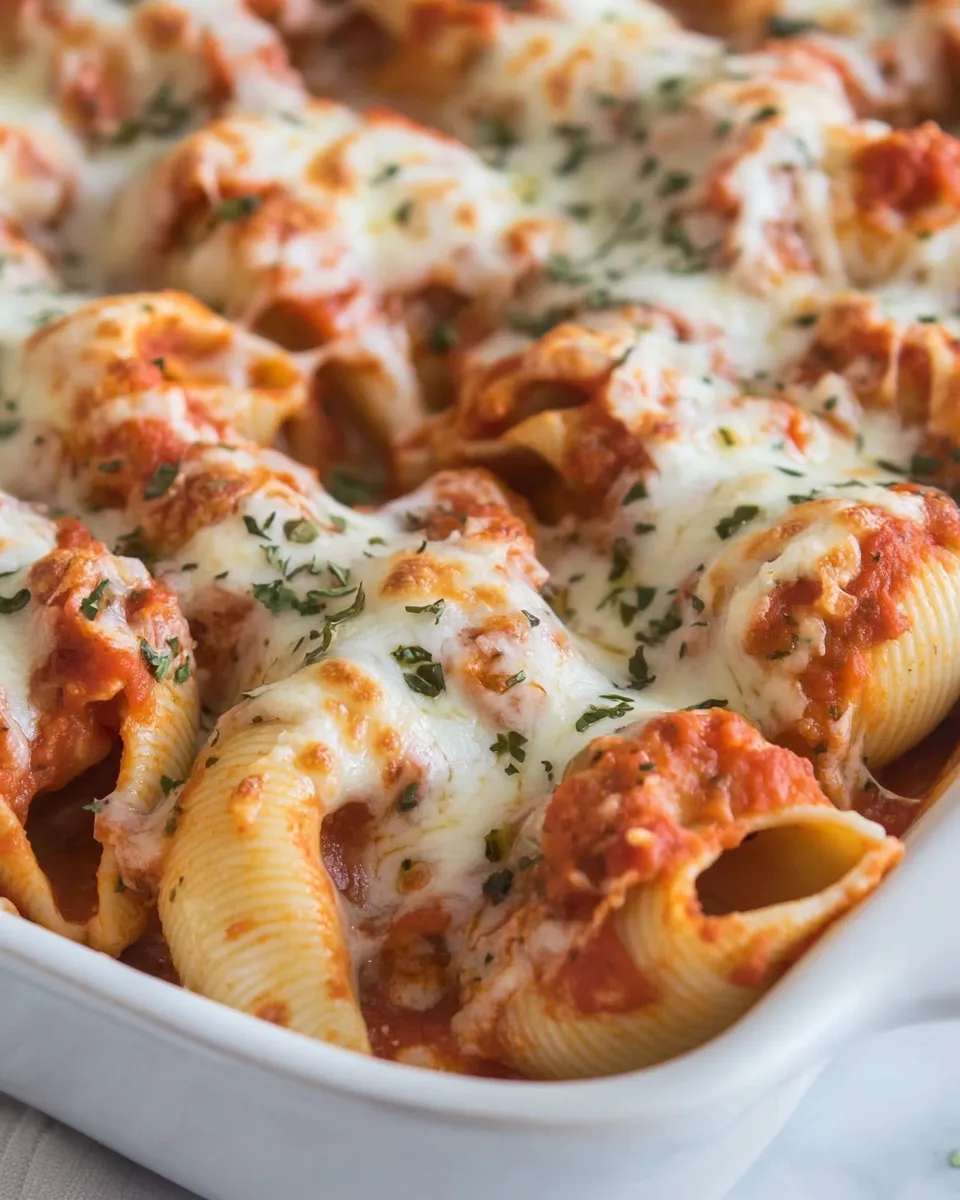 Delicious Pizza Stuffed Shells shot