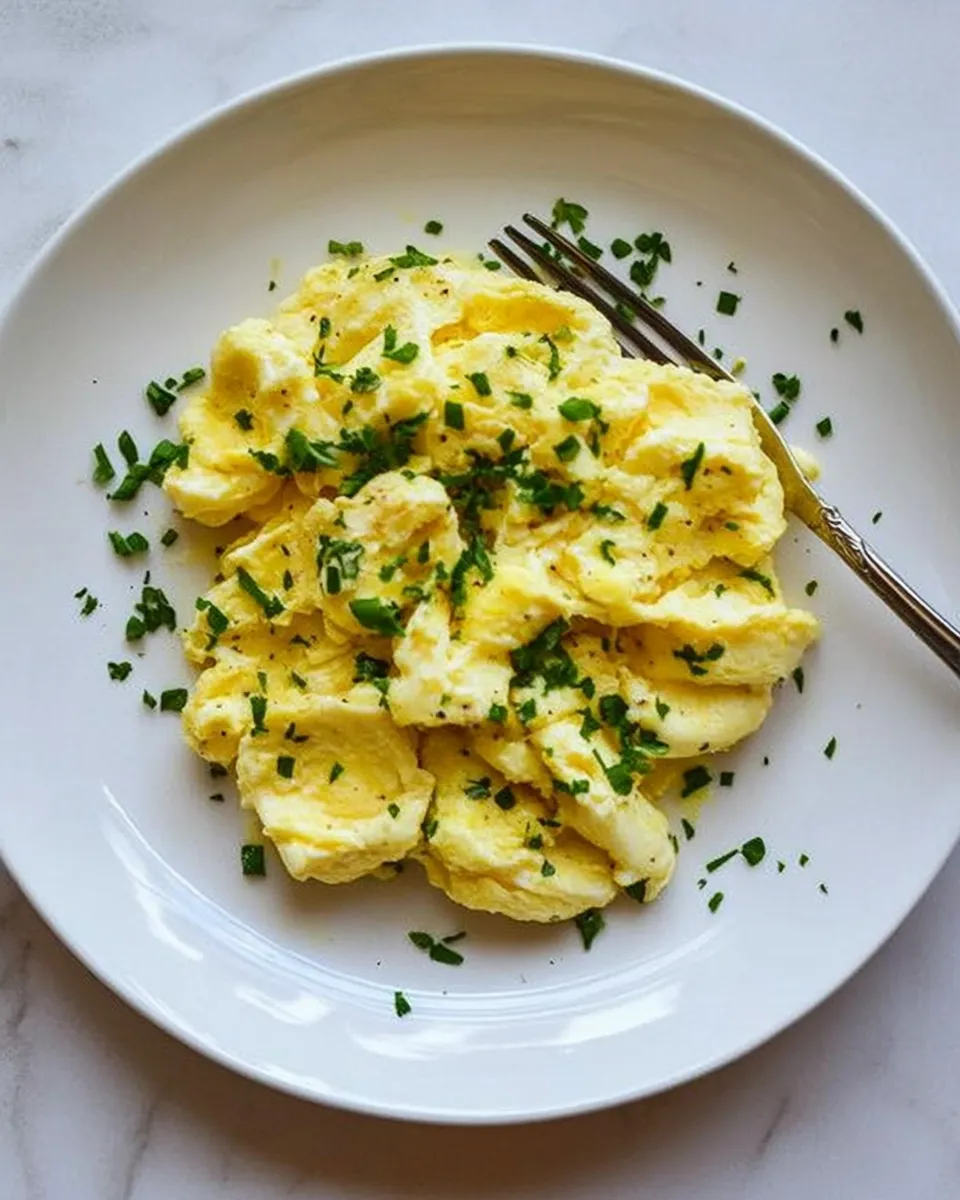 Easy Poached Scrambled Eggs - Make Perfect Scrambled Eggs in Just 40 Seconds food shot